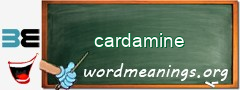 WordMeaning blackboard for cardamine